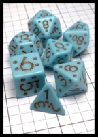Dice : Dice - Dice Sets - Tinker Dice Blue and Bronze - KC gift Feb 2016